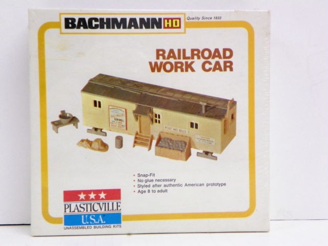 Bachmann 2811 HO Plasticville Rail Road Work Car Buildinf Kit