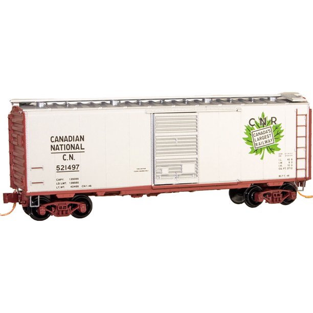 Micro-Trains 02000946 N Scale CN 40' Standard Single Door Boxcar #521497