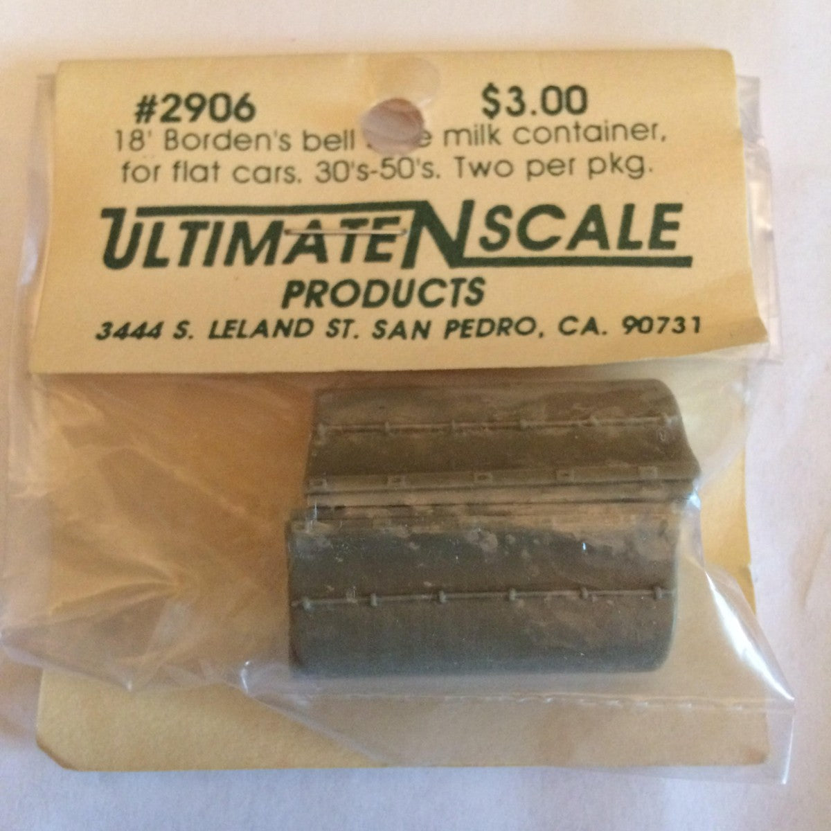 Ultimate N Scale 2906 N 18' Border Style Milk Container Resin