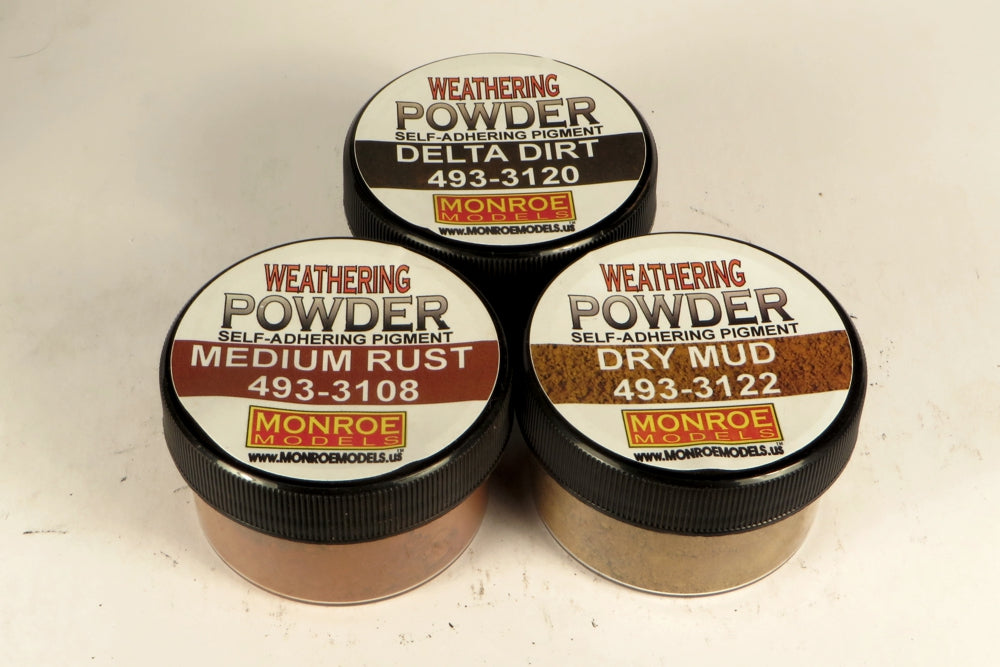 Monroe Models 2914 Dirt & Rust Weathering Powders (Set of 3)