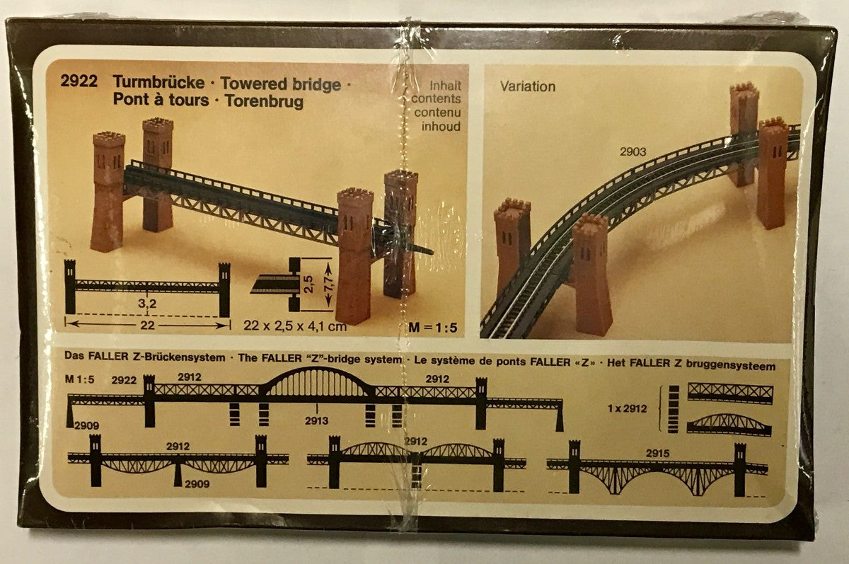 Faller 2922 Z Scale Towered Bridge Kit