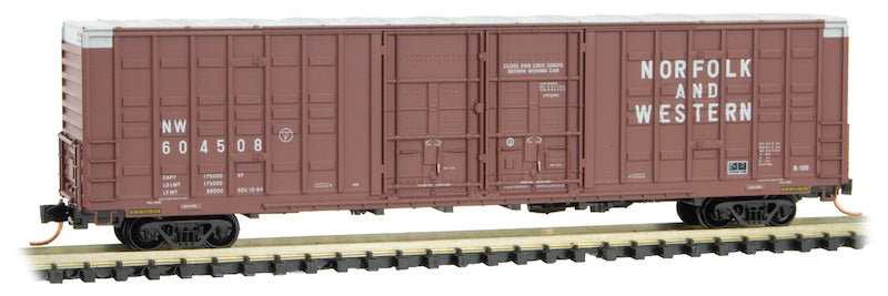 Micro-Trains 10300140 N N&W 6' Excess Height Double Plug Door Boxcar #604508