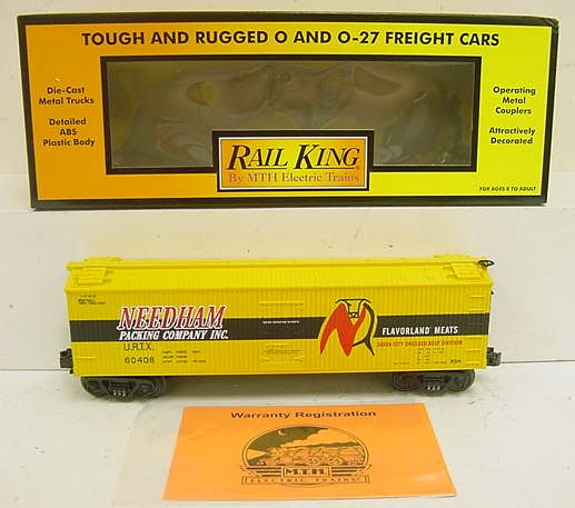 MTH 30-7815 O Gauge Needham Packing Refrigerator Car #60408