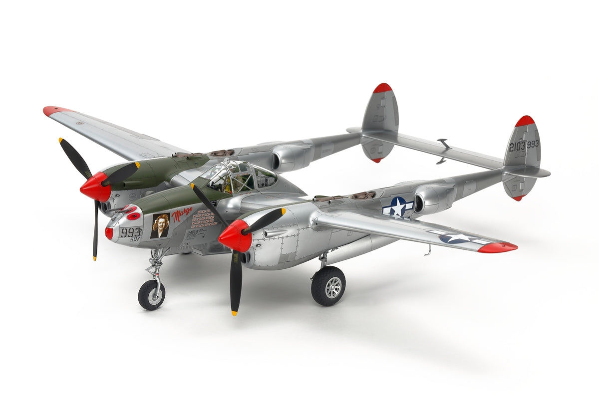 Tamiya 61123 1:48 Lockheed P38J Lightning Fighter Military Aircraft Plane Kit