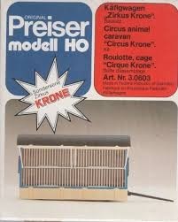 Preiser 3.0603 HO Scale Circus Crone Animal Caravan Plastic Model Kit