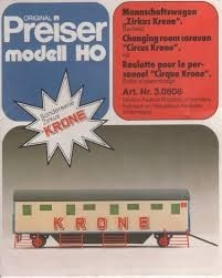 Preiser 3.0608 HO Circus Krone Changing Room Caravan Plastic Model Kit