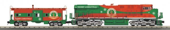 MTH 30-20360-1 Christmas ES44AC O Gauge Diesel Freight Train Set w/PS 3.0