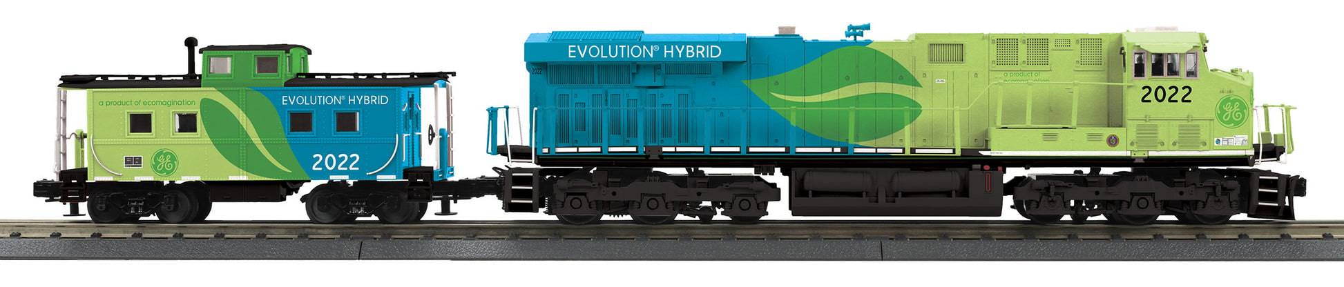 MTH 30-20973-1 G.E. Evolution O Gauge Diesel Freight Train Set with PS 3.0 #2022