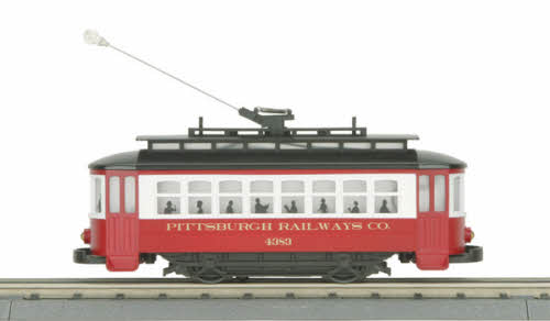 MTH 30-2585 O Gauge Pittsburgh Bump-n-Go Trolley #4383