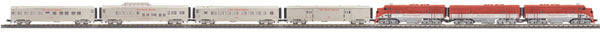 MTH 30-2761-1 Texas Special F-3 ABA O Gauge Diesel Passenger Train Set w/PS 2.0
