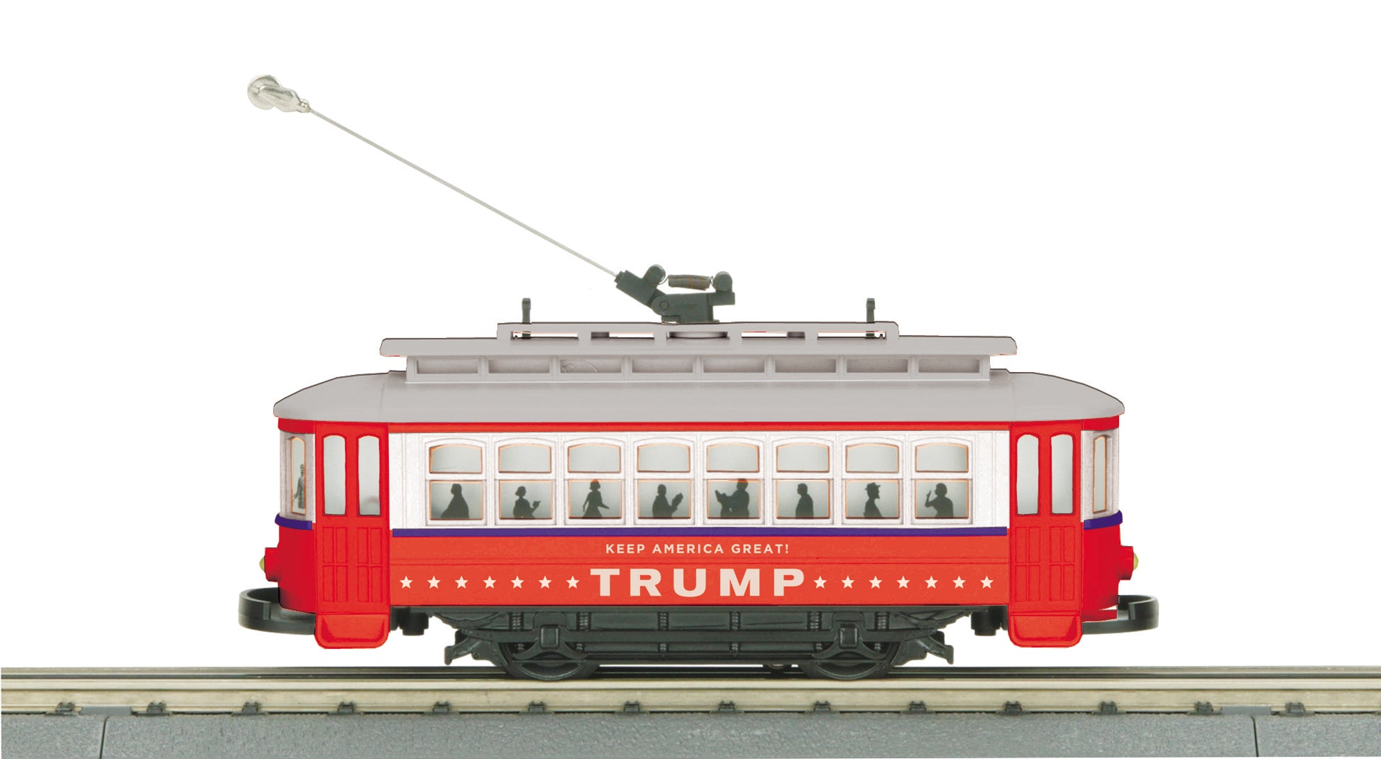 MTH 30-5197 Donald J. Trump RailKing Bump-n-Go Trolley