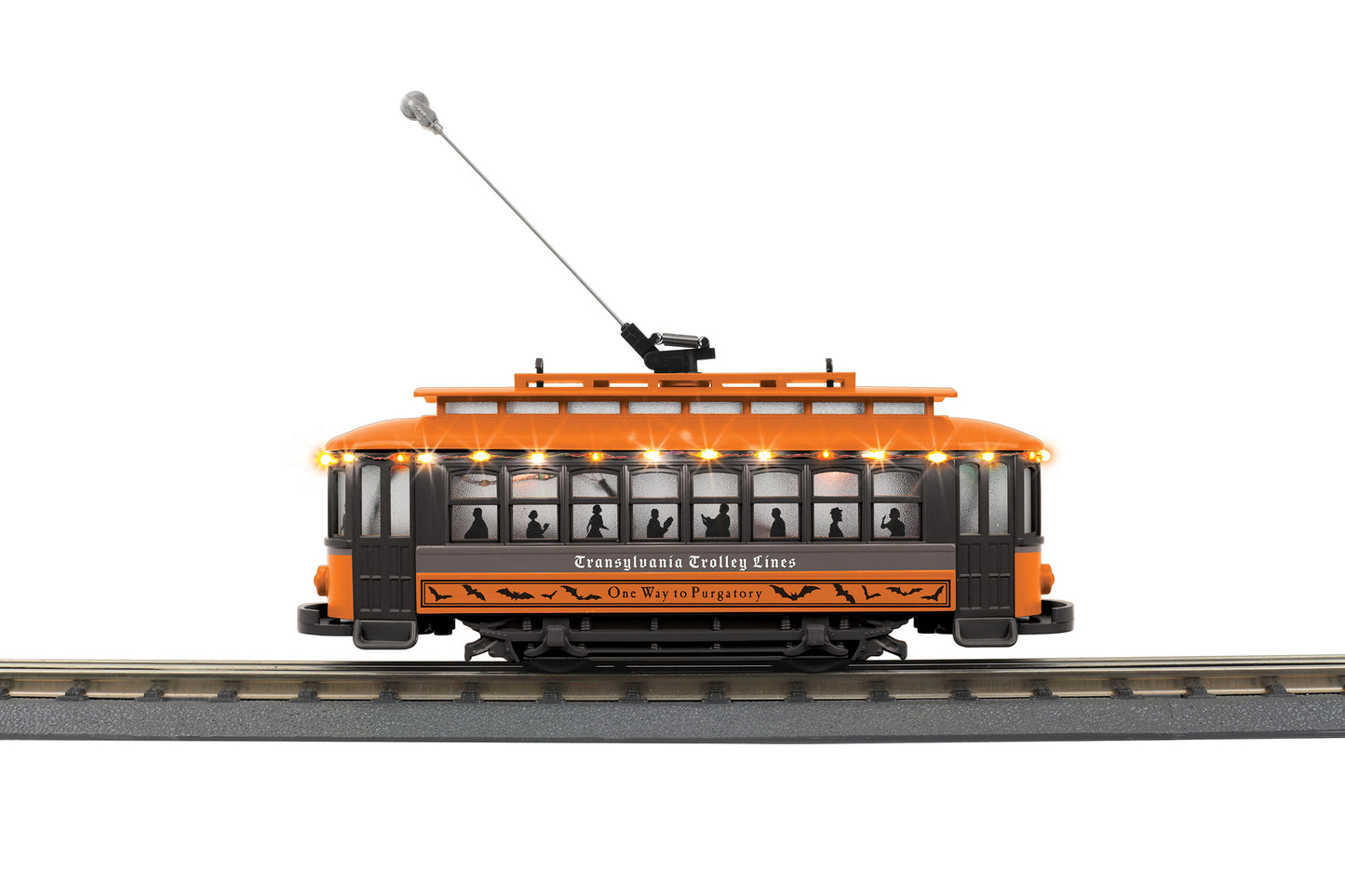MTH 30-5213 O Transylvania Traction Bump-N-Go Trolley with LED Lights