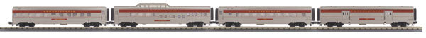 MTH 30-67356 O Pennsylvania 60' Streamlined ABS Passenger Car Set (Set of 4)