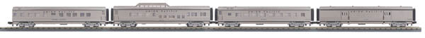 MTH 30-67580 O Union Pacific 60' Streamlined Passenger Car Set (Set of 4)