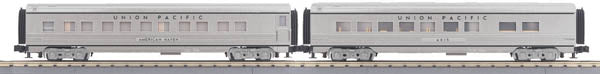 MTH 30-67581 O Union Pacific 60' Streamlined Sleeper/Diner Set (Set of 2)