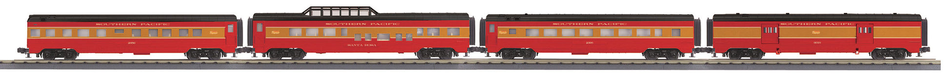 MTH 30-68168 O Southern Pacific 60' Streamlined Passenger Car Set (Set of 4)