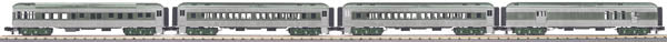 MTH 30-69133 O Santa Fe RailKing 60' Madison Passenger Car Set (Set of 4)
