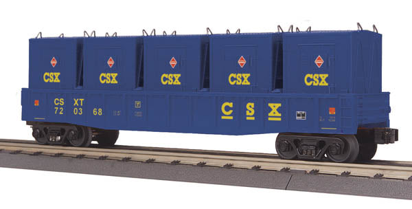 MTH 30-72072 O Gauge CSX Gondola Car #720368 with LCL Containers