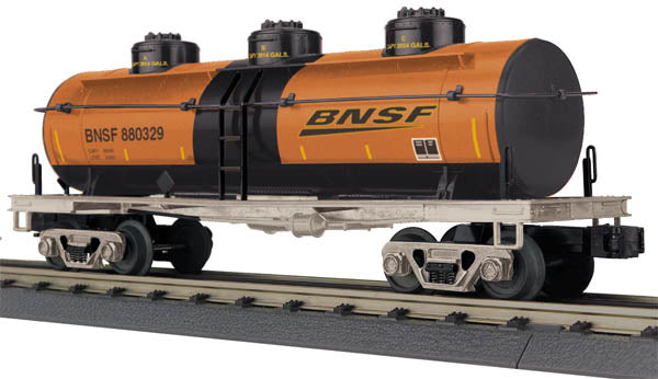 MTH 30-73329 O Gauge BNSF 3-Dome Tank Car #880329