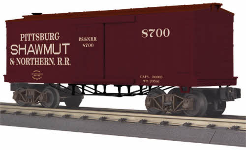 MTH 30-74470 O Pittsburg Shawmut and Northern 19Th Century Boxcar #8700