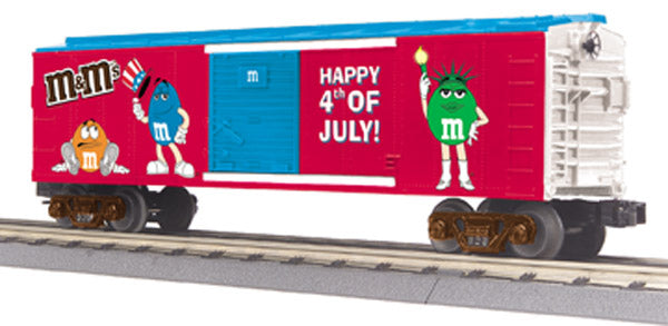 MTH 30-74598 M&M's 4th of July Boxcar w/Blinking LED