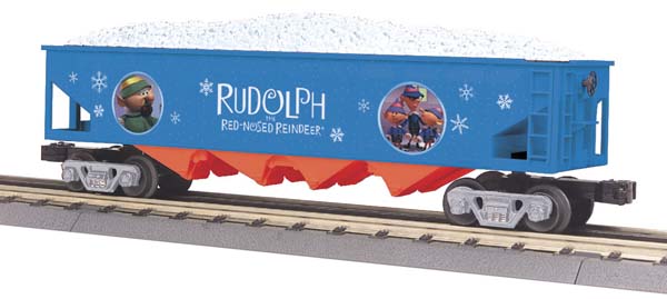 MTH 30-75246 Rudolph 4-Bay Hopper w/ White Coal Load