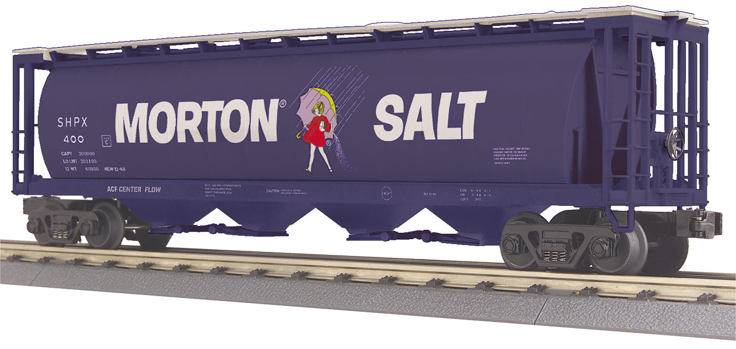 MTH 30-75706 O Morton Salt 4-Bay Cylindrical Covered Hopper #400