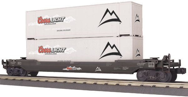 MTH 30-76259 O Gauge Coors Light Husky Stack Car