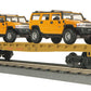 MTH 30-76271 O Gauge Union Pacific Flatcar w/ 2 Yellow H2 Hummers