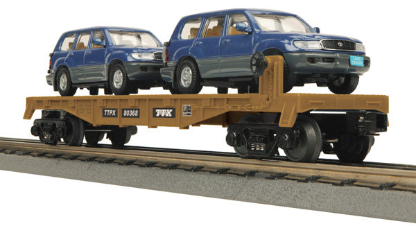 MTH 30-76300 TTX Flat Car with 2 Toyota Land Cruisers #80368