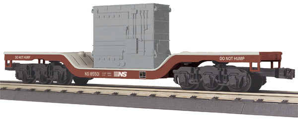MTH 30-76346 O Norfolk Southern Depressed Flatcar w/ Transformer Load #185501
