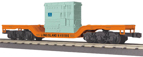 MTH 30-76510 O Long Island Depressed Center Flat Car w/ Transformer Load #491986