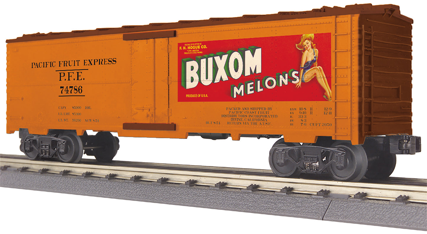 MTH 30-78225 O Buxom Melons RailKing Modern Reefer Car #74786