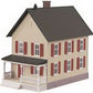 MTH 30-90043 O 2-Story Tan W/Red Shutters Row House W/Porch