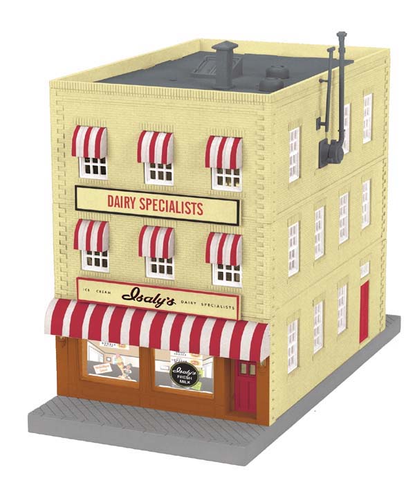 MTH 30-90328 Isaly’s Ice Cream 3-Story Building w/Fire Escape