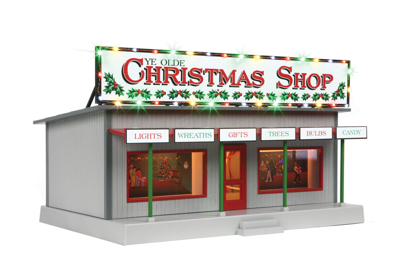 MTH 30-90637 O Assembled Ye Olde Christmas Shop with Operating Christmas Lights