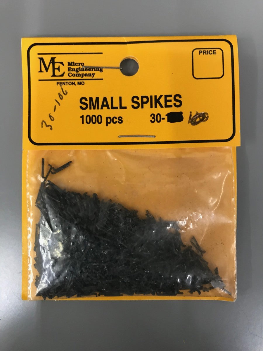 Micro Engineering 30-106 1/4" Small Blackened Metal Spikes (Pack of 1,000)