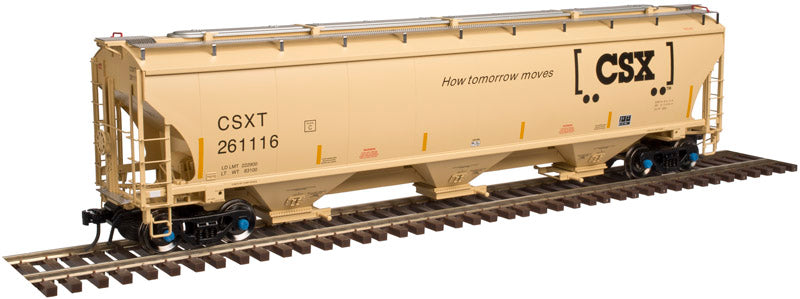 Atlas 3001126 O CSX Trinity 5161 cu. ft. Covered Hoppers 3-Rail