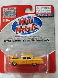 Classic Metal Works 30195 HO Mini Metals Yellow Cab Co '59 Ford Fairlane Car