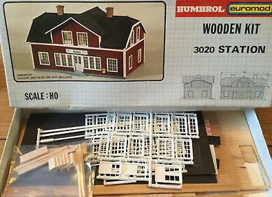 Euromod 3020 HO Asheda Station House Wooden Building Kit