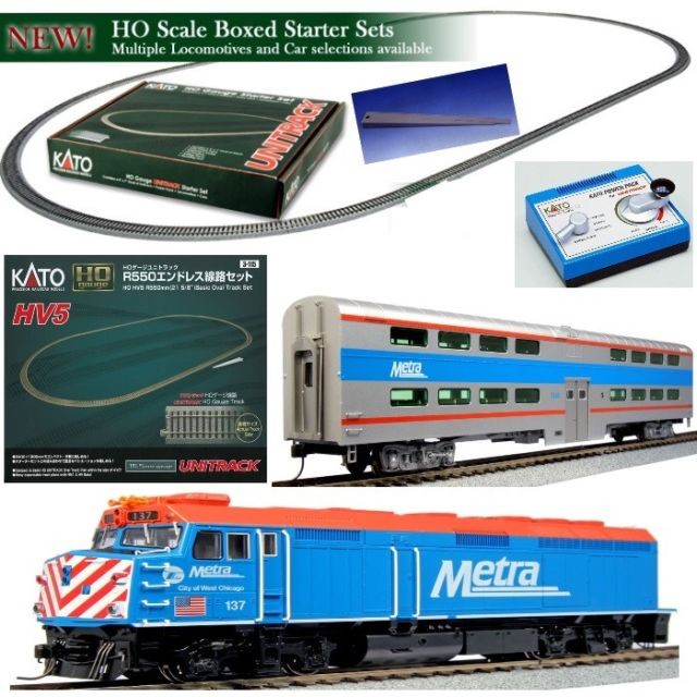 Kato 30-2004 Metra EMD F40PH HO Gauge Diesel Starter Train Set