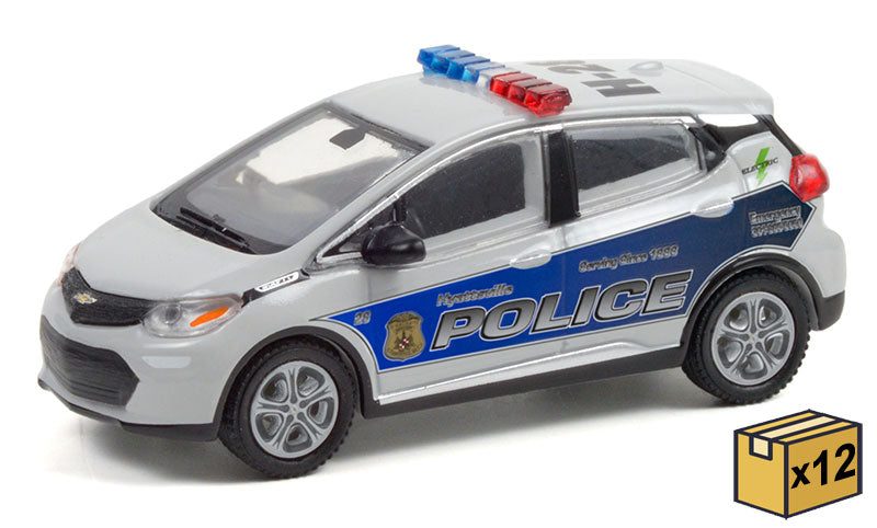 Greenlight Collectibles 30264-CASE 1:64 HCPD - 2017 Chevrolet Bolt (Pack of 12)