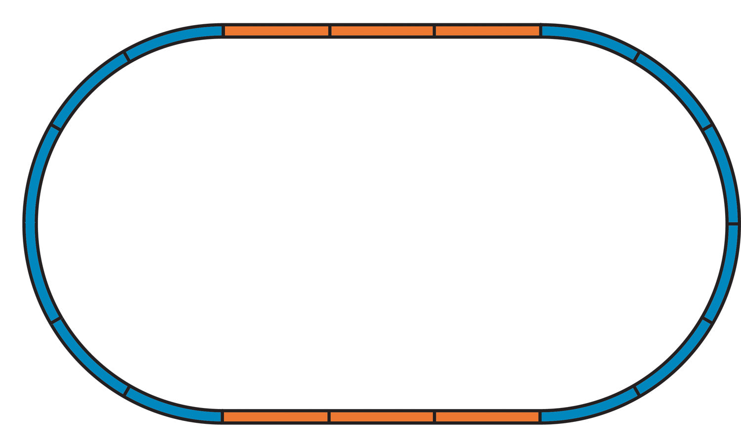 Piko 55365 HO Starter Track Set A & 4 231mm Straight Track Roadbed Only