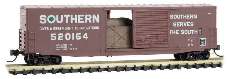 Micro-Trains 18000110 N Southern 50' Standard Boxcar w/10' Door & Load #520164