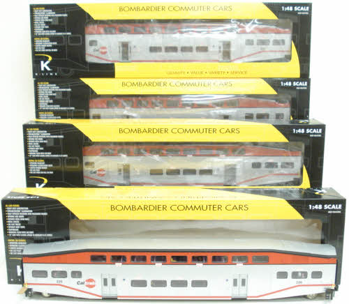 K-Line K4636B O Cal Train 21" Bombardier Passenger Cars (Set of 4)