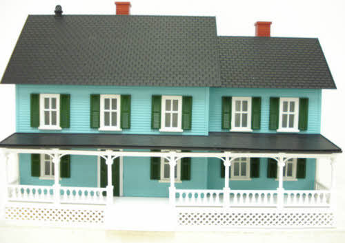 MTH 30-90241 Blue Country House with Green Shutters