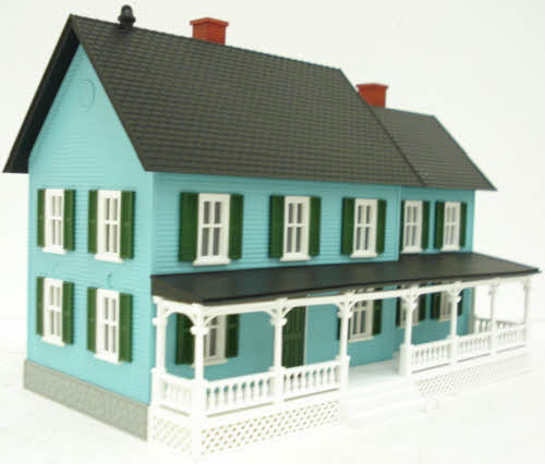 MTH 30-90241 Blue Country House with Green Shutters