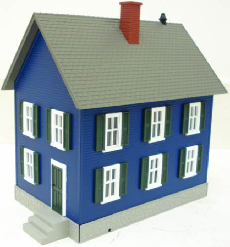 MTH 30-90248 Row House (Blue with Green Shutters)