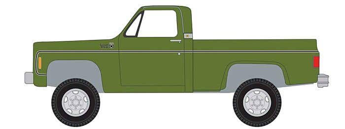 Classic Metal Works 30659 HO Medium Lime Green Poly 1975 Chevy Pickup