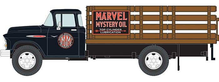 Classic Metal Works 30662 HO Marvel Oil 1957 Chevy Stakebed Truck